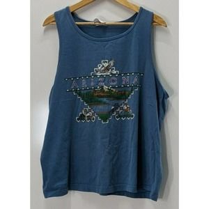 Arizona Tank Top Large Southwest 100% Cotton Made In USA All American Apparel